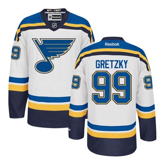 Youth Authentic St. Louis Blues Wayne Gretzky White Away Official ...