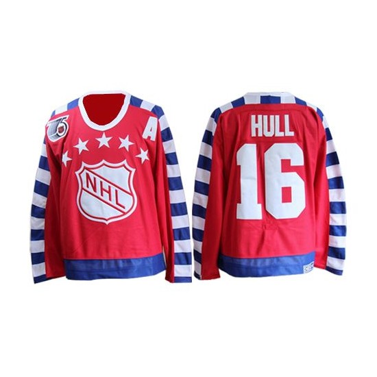 Adult Authentic St. Louis Blues Brett Hull Red Throwback 75TH Official CCM Jersey